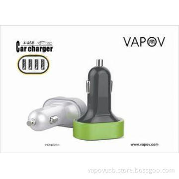 6.4 A  Smart 4 Port USB  Car Charger for  iPhone6 /  Samsun